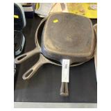 Wagner and Unmarked Cast Iron Frying Pans