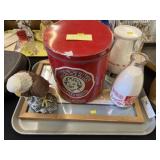 Milk Bottles, Chip Canister, Figurine