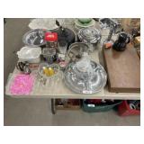 Cast Iron Kettle, S&P Shakers,