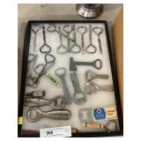 Riker Mount of Advertising Bottle Openers