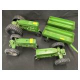 Diecast Toy Tractors with Wagons