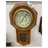 Oak Regulator Vtg. Wall Clock