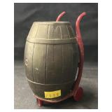 Cast Metal Barrel Form Still Bank