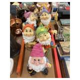 Molded Plastic Seven Dwarfs Set