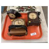3 Antique Hammond Desk Clocks