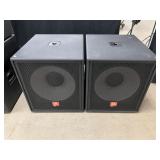 Pair of JBL MPro MP418S Subs