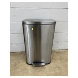 Chrome Trash Can w/ Step Lid