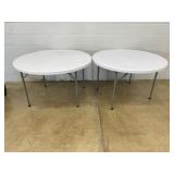 (2) Circular Plastic Tables