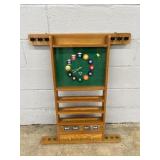 Billiards Battery Operated Clock, Pool Stick Holde