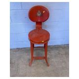 Vtg. Painted Metal Stool