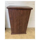 Simulated Wood 2-door DVD/CD Storage Cabinet