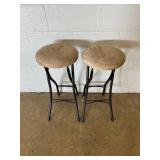 (2) Folding Padded Seat Bar Stools