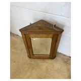 Oak Vtg. Hanging Corner Cabinet