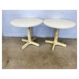 (2) Circular Formica Tables