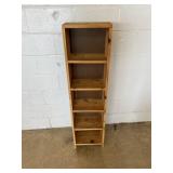Pine Tall Narrow Bookshelf
