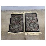 (2) Small Modern Throw Rugs