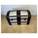 Vtg. Dome Top Steamer Trunk