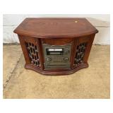Table Top Wooden Music Center Turntable/Radio