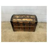 Vtg. Dome Top Steamer Trunk