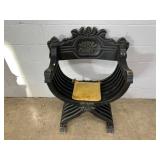 Unusual Slatted Seat Arm Chair