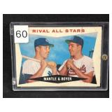 1960 Mantle/Boyer Rival Stars Baseball Card