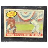 1959 Mantle Hits 42nd Homer Topps Card