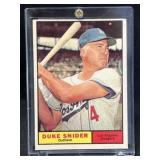 1961 Duke Snider Topps Baseball Card