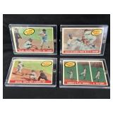 4 1959 Topps Baseball Thrills Cards