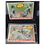 2 1959 Topps Baseball Thrills Cards