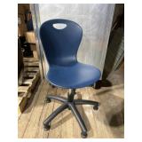 (10) Blue Plastic Chairs