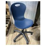 (10) Blue Plastic Chairs