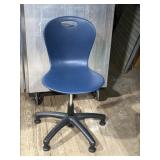 (10) Blue Plastic Chairs