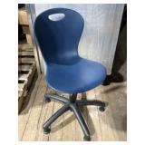 (10) Blue Plastic Chairs