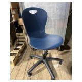 (10) Blue Plastic Chairs