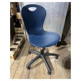 (6) Blue Plastic Chairs