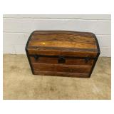 Vtg. Dome Top Steamer Trunk
