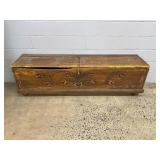 Antique Double Lid Wood Box