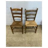 (2) Rush Seat Side Chairs