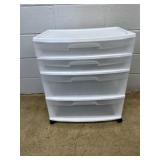 4-drawer Plastic Rolling Cabinet