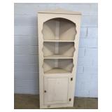 1 Pc. Pine Painted Open Corner Cupboard