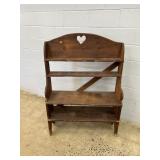 Vtg. Pine Shelf/Bucket Bench