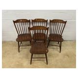 Set of 4 Hitchcock Stencil Decorated Side Chairs
