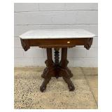 Marble Top Victorian End Table