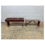 (2) Various Homemade Benches