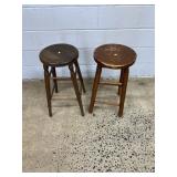 (2) Various Wooden Bar Stools