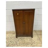 Vtg. 2-door Record Cabinet