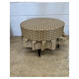 Vtg. Vinyl Upholstered Ottoman