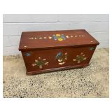 Modern Paint Decorated Blanket Chest