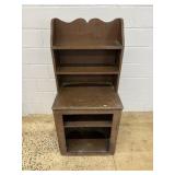 Painted Wooden Step Back Vtg. Style Cabinet