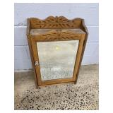 Vtg. Wooden Hanging Medicine Cabinet